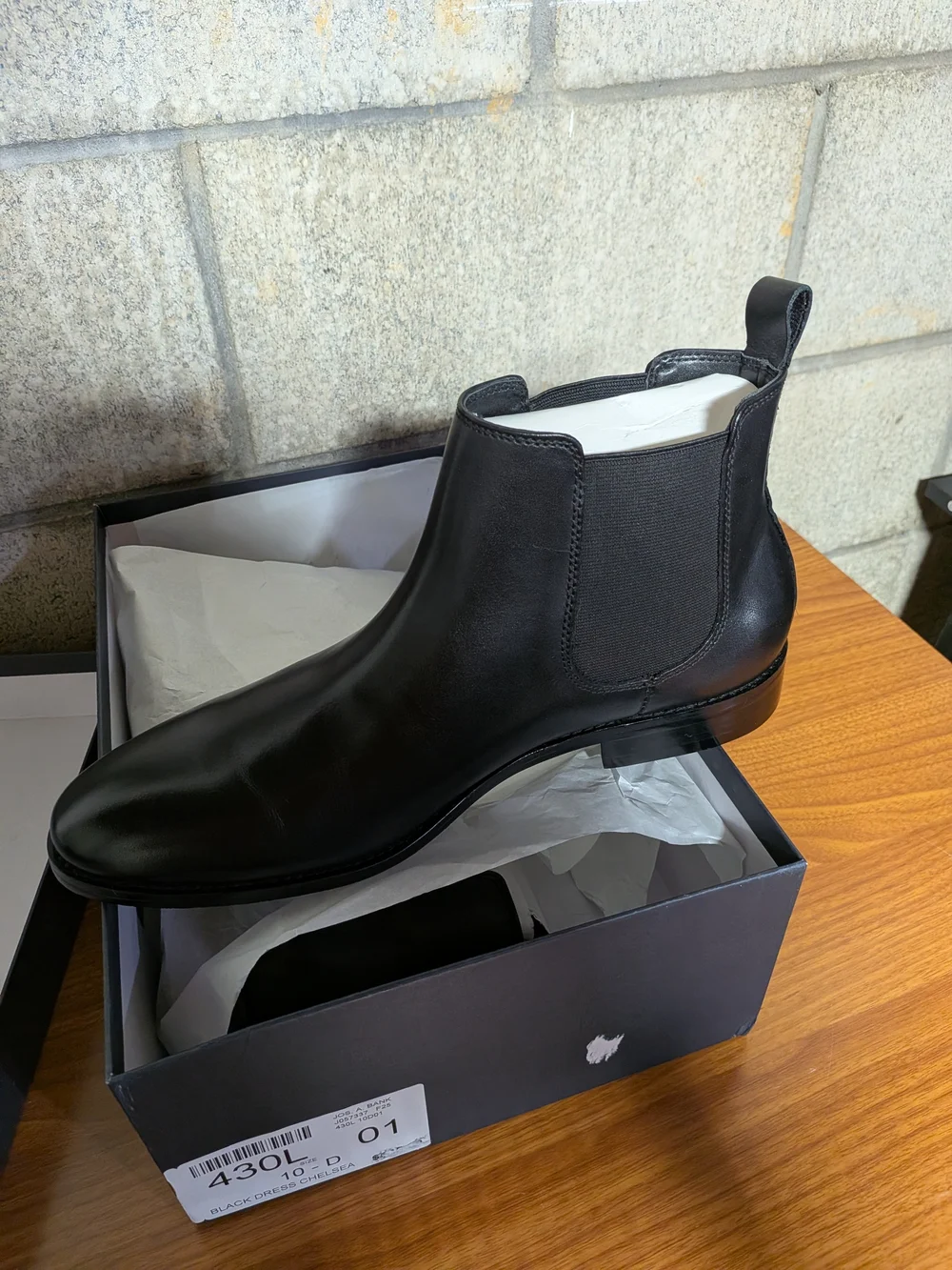 Jos A Bank Leather Chelsea Boots